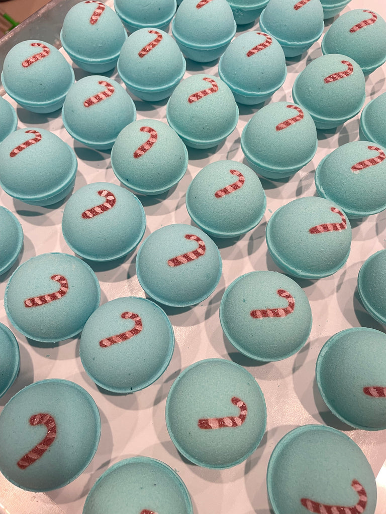 Candy Cane Bath Bomb