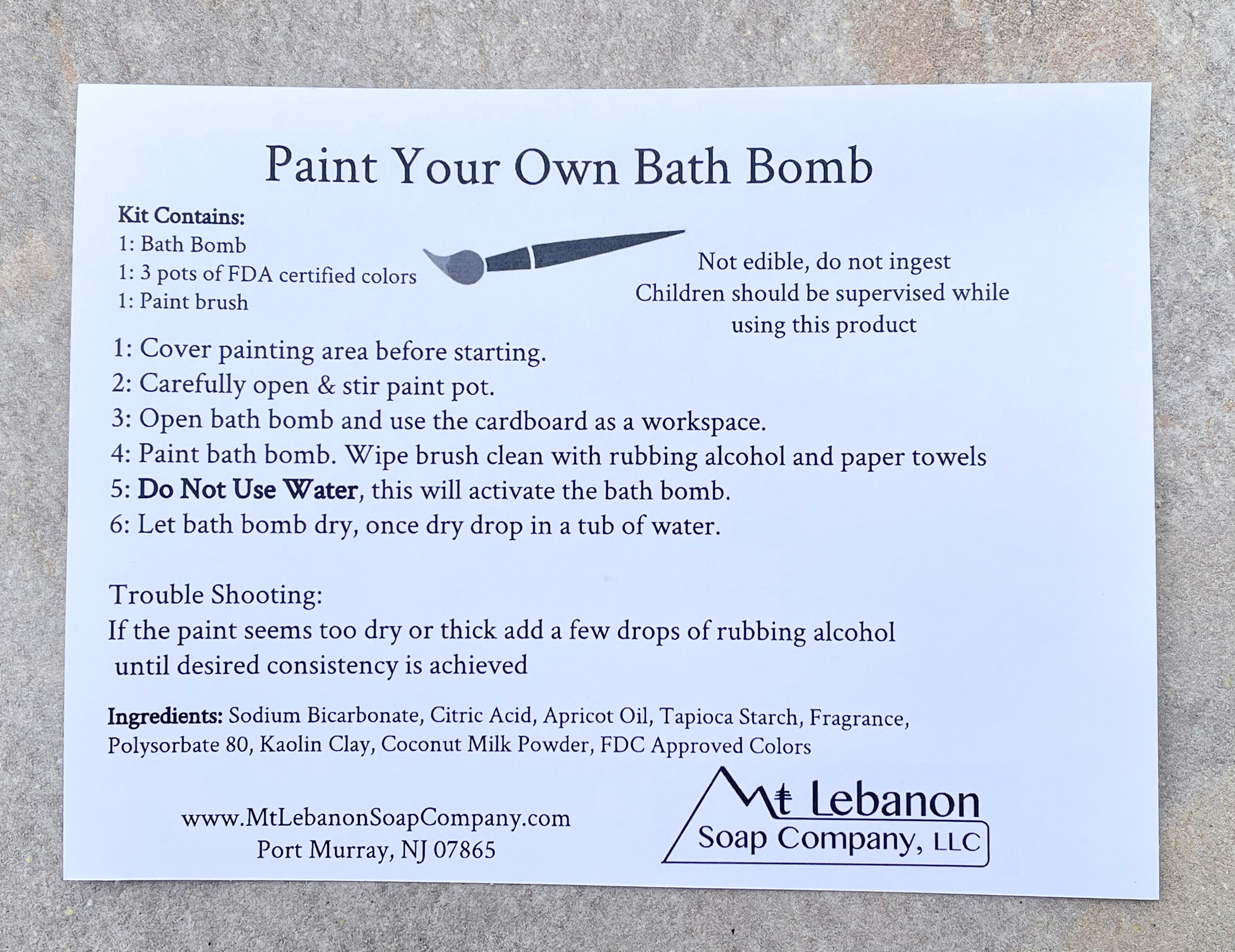 Valentine’s Day Bath Bomb Kit - Paint Your Own Bath Bomb