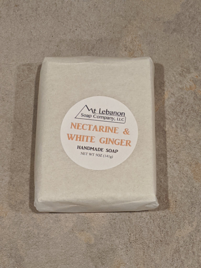 SALE Nectarine and White Ginger Soap