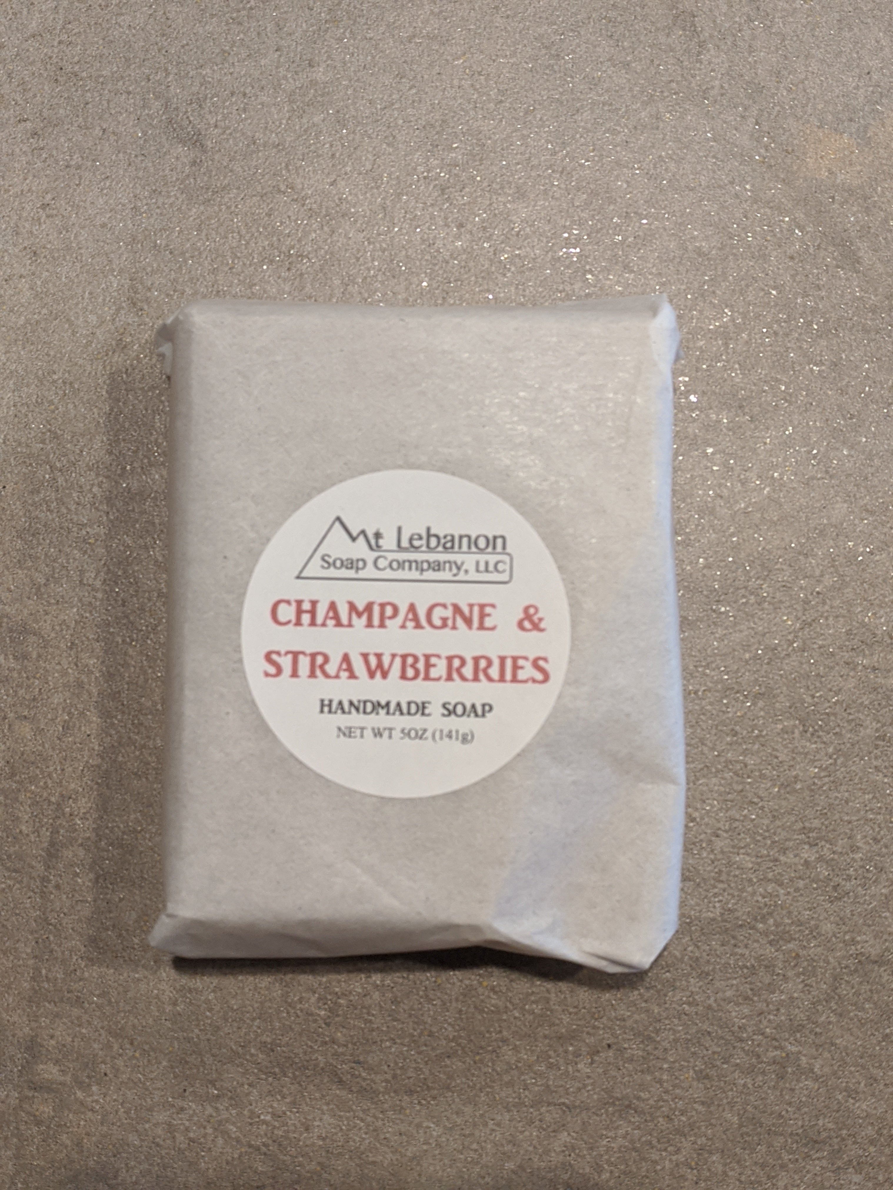SALE Champagne & Strawberries Soap